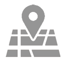 Graphic illustrating street grid with a pinpoint in the middle